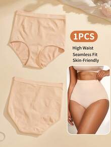 NudeFit 1pc Women's Seamless Comfortable Hipster Panty - Apricot - View 3