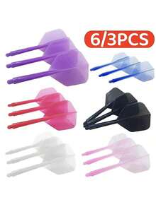 3/6 件套 2BA 一体式飞镖杆和飞镖翼套装 专业透明防掉落飞镖 飞镖翼杆 塑料飞镖配件 - 彩色 - 查看 4