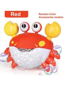 吹泡泡螃蟹，儿童洗澡玩具，带吸盘，夏季泳池派对玩具，送给男孩女孩的礼物 - 彩色 - 查看 10
