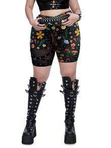 Whyspr Quần legging lưới xuyên thấu gợi cảm cỡ lớn ôm sát - Nhiều màu - Xem 5