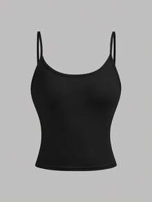 Girlism 4件套少女休闲运动简约纯色修身露脐吊带背心套装 - 彩色 - 查看 4