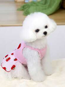 PETSIN Dog Clothing, Cat Clothing, Animal Skirts, Pet Spring/Summer New Collection, Puppy Dress, Princess Versatile Dress, Printed Stripes, Small Animal Clothing, Cool Sunscreen - Multicolor - View 10