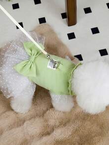 PETSIN 狗狗服装、猫咪服装、动物裙装、宠物春夏新品系列、幼犬连衣裙、公主风百搭连衣裙、条纹印花、小型动物服装、清凉防晒霜 - 彩色 - 查看 13