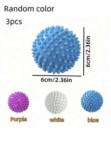 1/3/5 Piezas Bolas de lavandería reutilizables para lavadora y secadora, suavizante de tela natural, libre de químicos, quitapelos, antiarrugas, antiestático, alternativa duradera a las bolas de lana para el hogar y lavandería, colores surtidos, artículos esenciales de lavandería imprescindibles - Multicolor - Ver 24