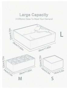 6-Piece Drawer/Desktop Cosmetics Storage Box, Dressing Table Storage Box, Anti Drop Multi Compartment Small Item Storage Box, Exquisite Storage Box, Room Decoration, Home Decoration, Autumn Decoration, Bedroom Decoration - White - View 10