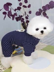 PETSIN Dog Clothing, Cat Clothing, Small Animal Four Legged Clothing, Spring And Summer New Items, Cat Clothing, Casual Clothing, Home Dog Clothing, Small Animal Jumpsuit - Multicolor - View 13