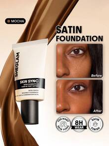 SHEGLAM Skin Sync Satin Foundation-Mocha - Mocha - View 1