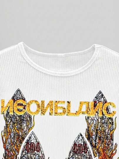 NEON BLANC Men's Minimalist Printed Crew Neck Long Sleeve T-Shirt