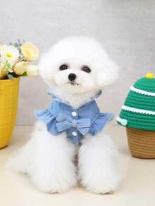 PETSIN Pet Chest Back Skirt, Cat Traction Buckle, Animal Collar Set, Pet Supplies, Dog Walking Princess Skirt, Pet Chest Back Sweet Princess Skirt, Small Clothing, Animal Utensils - Multicolor - View 9