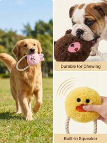 PETSIN 新款狗狗玩具绳索发声毛绒宠物玩具仿真寿司互动宠物用品摄影道具狗狗配件 - 彩色 - 查看 2