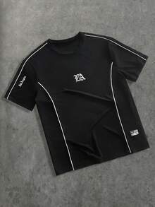 HIMLAND Men's Casual Everyday Printed Short Sleeve T-Shirt Set - Black - View 9