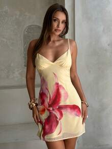 Aloruh Robe cami à imprimé floral - Multicolore - Voir 8