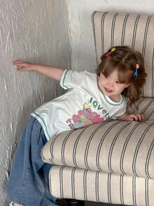 DAZY Toddler Girls' Loose Fit Washed Denim Jeans - Blue - View 5