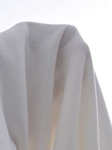 Claim Dot Áo tank top nam cỡ lớn, màu trơn, cổ tròn, vai rớt, tay ngắn, dáng rộng, phong cách thường ngày. - trắng - Xem 7