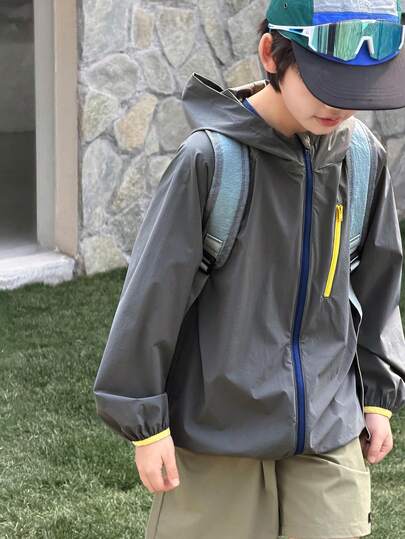 DAZY Tween Boy Casual Sports Outdoor Hooded Jacket