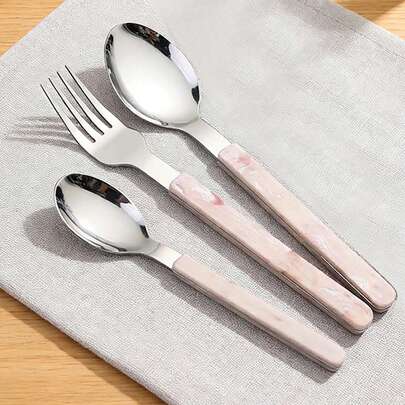 Madebyblanc Stainless Steel Western Cutlery Set For Home Use, Small Tavern Tableware, Steak Fork Knife Spoon Set Gift