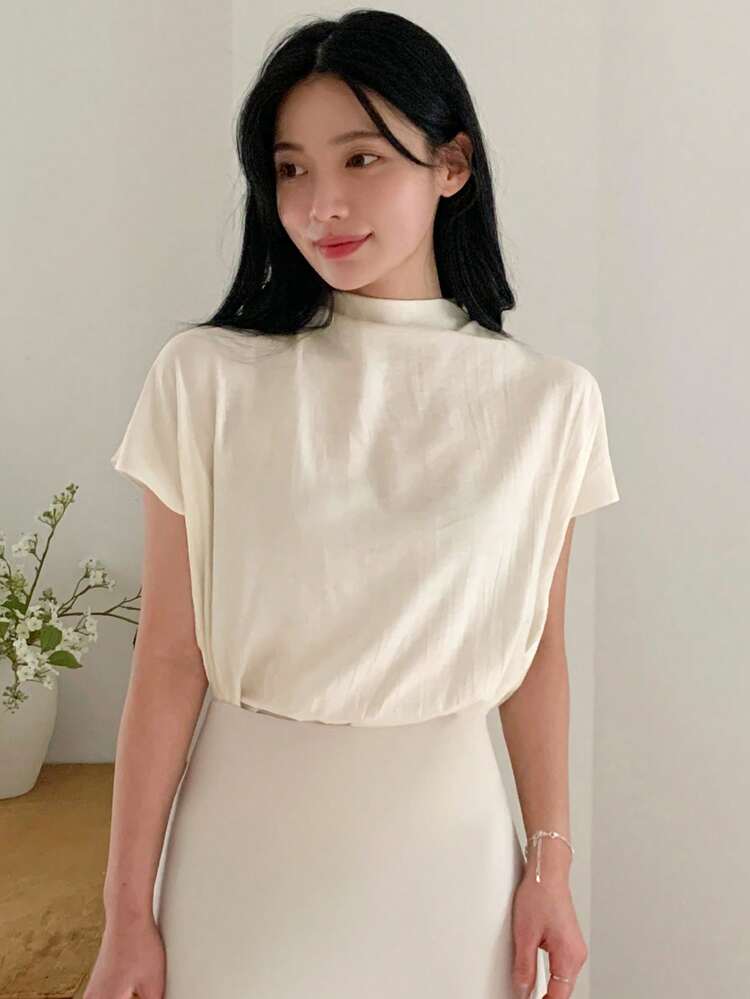 Women's Sleeveless Fitted Satin Blouse Summer