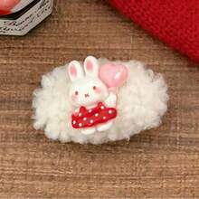 1pc Christmas Plush Animal Hair Clips, Girls Versatile Bangs Side Clips, Elegant Flyaway Hair Pins - Multicolor - View 14