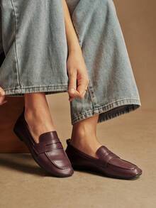 Rosivie 女士乐福鞋 - 酒紅色 - 查看 6