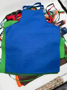 Polyester Apron With Wide Brim,Simple Style Black Apron With Pockets - Multicolor - View 10