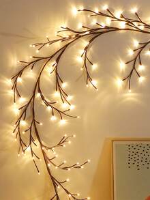 1PC Led Rattan Branch Lamp, Flexible, Suitable For Use In Rooms, Bedrooms, And As A Decorative Ambient Light For Walls, Adding A Warm And Inviting Atmosphere To Any Space. - Rattan lamp - View 6