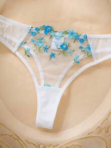 Set de 2 piezas de lencería romántica, linda y sexy - Celeste - Ver 6