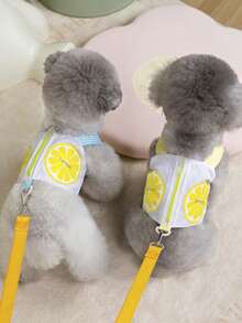 PETSIN Pet Chest And Back Skirt, Cat Traction Strap, Animal Collar Set, Pet Supplies Strap Skirt, Dog Walking Princess Skirt, Pet Chest And Back Skirt+Rope Sweet Princess SBritish Style Chest And Back Set - Multicolor - View 4