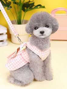 PETSIN Pet Chest And Back Skirt, Cat Traction Strap, Animal Collar Set, Pet Supplies Strap Skirt, Dog Walking Princess Skirt, Pet Chest And Back Skirt+Rope Sweet Princess Skirt, Small Clothing, Animal Tools - Multicolor - View 12