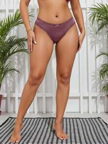 Set 3 Bikinis Colores Claros con Moño Lindos - Rosa - Ver 2