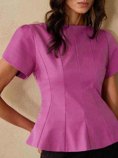 Aveloria Rosie Áo nữ kiểu Pháp thanh lịch, sang trọng, thắt eo, màu đen, thích hợp mặc đi làm.