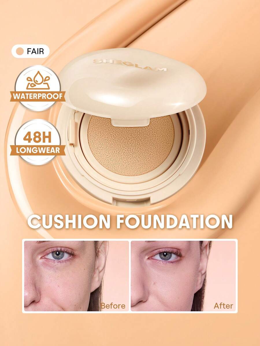 SHEGLAM Lock & Go Long-Lasting 氣墊粉餅-Fair 品牌 美容 化妝 化妝品 適合女性與女孩 完美搭配夏季春季 Y2K 時尚 流行 生日 母親節禮物 假期 派對準備就緒 最佳顏色 - Fair - 查看 1