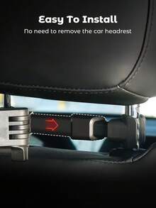 Teckwe Car Back Seat Headrest Tablet Phone Holder, Adjustable Tablet Car Mount For Back Seat, Compatible With 4.7-12.9 Inch Devices, Long Road Trip Essentials, Black - Black - View 8