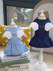 PETSIN Dog Clothing, Cat Clothing, Animal Skirts, Pet Spring/Summer New Collection, Puppy Dress, Princess Versatile Dress, Printed Stripes, Small Animal Clothing, Cool Sunscreen - Multicolor - View 7