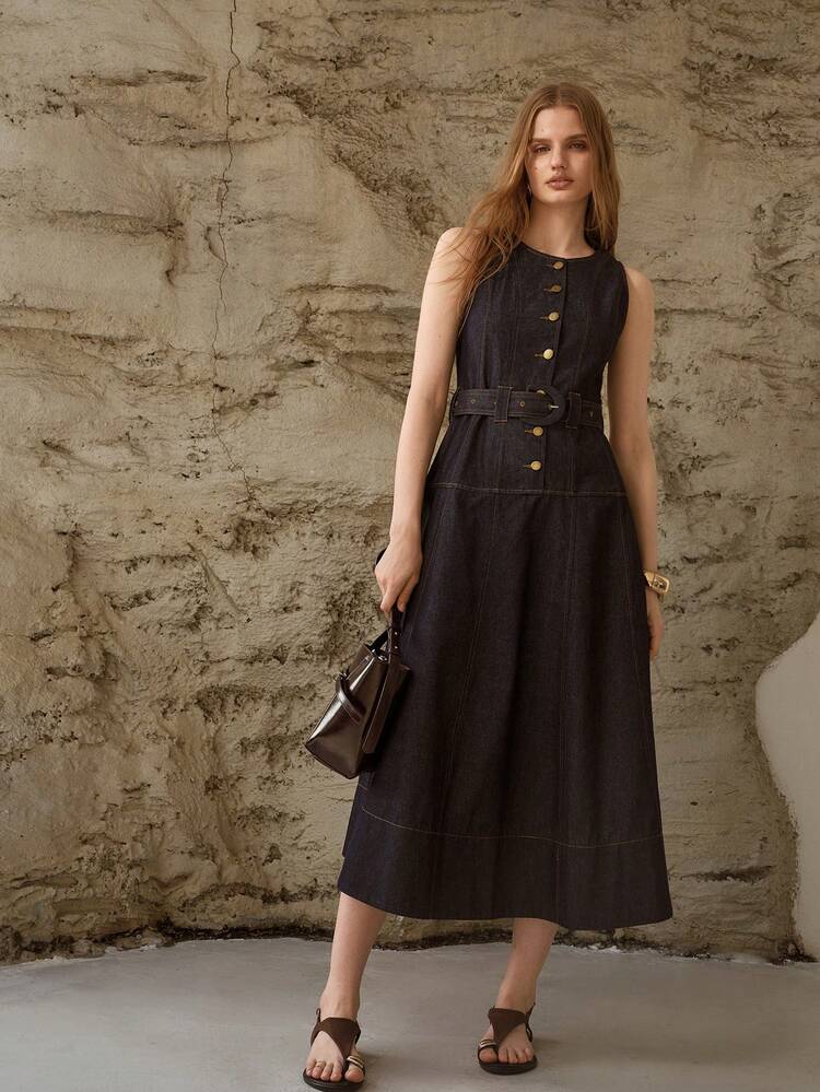WOMEN'S CASUAL/DATE DENIM DRESS, SPRING/SUMMER