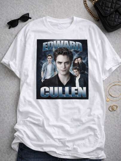 Playera edward playera cuello redondo, moda Hombre, Mujer vampiro