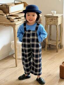 DAZY 女童格子连体裤，韩版休闲背带裤，夏季新款 - 彩色 - 查看 5
