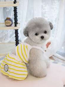 PETSIN Dog Clothing, Cat Clothing, Animal Skirts, Pet Spring/Summer New Collection, Puppy Dress, Princess Versatile Dress, Printed Stripes, Small Animal Clothing, Cool Sunscreen - Multicolor - View 13