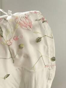 Elamini 黄色撞色荷叶边V领收腰吊带背心，女士春夏款，优雅浪漫复古甜美休闲百搭，适合度假、购物、约会等场合。 - 白色 - 查看 7