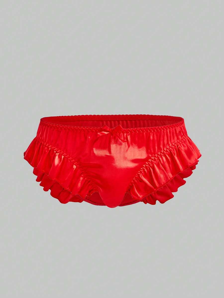 Sexy Ruffle Temptation Men's Lingerie - Red - View 1