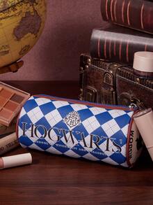 HARRY POTTER X SHEIN 蓝白格子英文字母图案大容量包，适合日常使用 - 彩色 - 查看 5