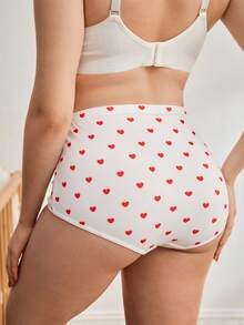 孕妇爱心印花高腰内裤 - 彩色 - 查看 2