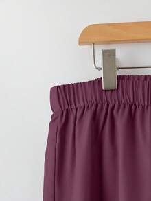 Rusticease 大码印花短袖上衣和纯色长裤两件套，休闲度假装 - 彩色 - 查看 6