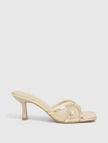 CUCCOO SZL Sandalias de tacón elegantes y de moda para ir al trabajo - Dorado - Ver 7