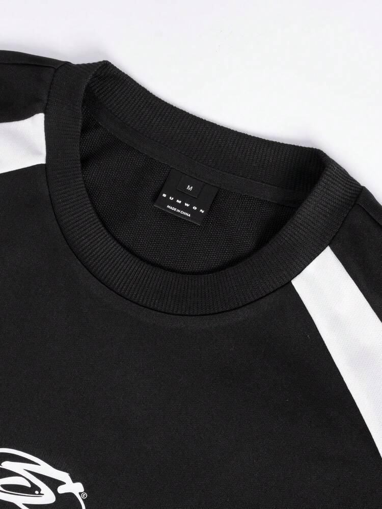 Oversized Tee With Contrast Side Panels