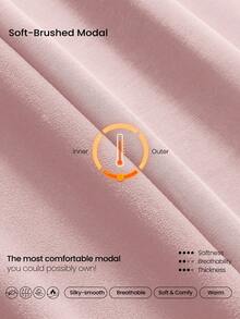 GLOWMODE Modal Get Comfy Ultra-Soft Smooth Loose Fit Contour Seams Adjustable Hem Zipper Pockets Half-Zip Pullover Daily Casual Wear Fall Winter - Pink - View 7