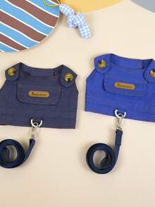 PETSIN Pet Chest And Back Skirt, Cat Traction Strap, Animal Collar Set, Pet Supplies Strap Skirt, Dog Walking Princess Skirt, Pet Chest And Back Skirt+Rope Sweet Princess SBritish Style Chest And Back Set - Multicolor - View 7