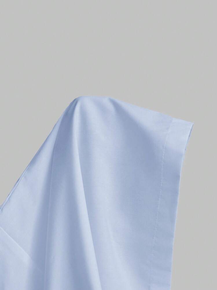 Women's Solid Color Ruffle Collar Short Shirt, Urban Commute Office Business Casual Elegant Formal Blouse, Ladies Spring Summer Top