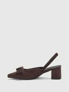CUCCOO BIZCHIC Sepatu Hak Tinggi Wanita Modis untuk Hari Valentine dan Musim Semi - Coklat - View 10