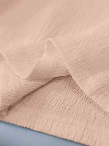 Franclia 圆领短袖休闲优雅百搭3D立体花卉图案女式T恤，夏季上衣，白色印花T恤 - 粉色 - 查看 3