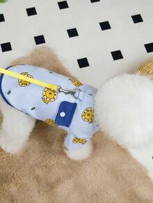 PETSIN 宠物服装、狗狗服装、猫咪连帽衫、休闲背心、春夏新品、小动物印花背心、酷炫休闲装、卡通连帽衫 - 彩色 - 查看 5